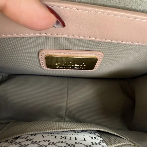 Furla Blush Faux Fur Crossbody Bag NWT Comes with Dust Bag